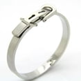 thumbnail image 5 of QQTDFG Fashion 8mm 316L Stainless Steel Belt Buckle Cuff Bangle Bracelet for Men Women-Silver, 5 of 9