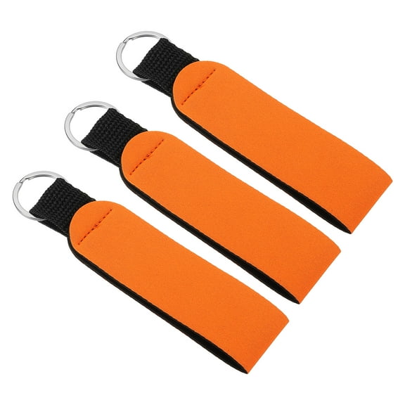 Uxcell Neoprene Wristlet Keychain Waterproof Sublimation Lanyard Hand Wrist Lanyard Keychain 3 Pcs Orange