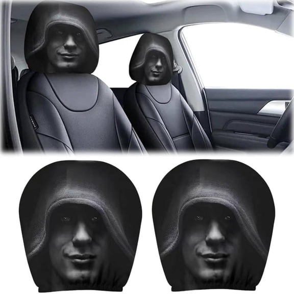 Car Headrest Cover, 2-Pack Seat Protector for Auto, SUV and Vehicle