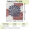 thumbnail image 2 of Red and Blue Pioneer Flower Pattern Square Fitted Tablecloth with Elastic Edge,Square Table Cover,Washable Elastic Table Cover for Home Kitchen Party Decor 36"x36", 2 of 6