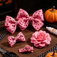 thumbnail image 5 of Pink Black Polka Dot Halloween Ribbon, Plastic Ribbon for Gift Wrapping, Halloween Holiday DIY Craft Wreath Decor, Wonderful for Bottle Trimming, Holiday Hamper, Party Backdrop, 5 of 5