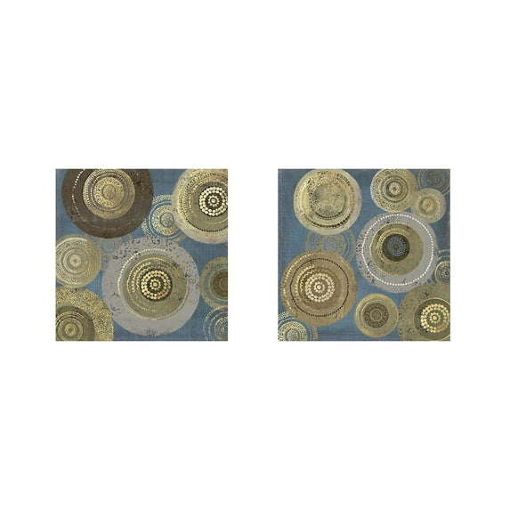 Great Art Now Aboriginal Dot by Aimee Wilson 2 Piece Print Art Set Each 12"W x 12"H