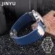 thumbnail image 5 of Correa de reloj de silicona para Ulysse Nardin 263 DIVER con extremo curvo, correa impermeable negra, marrón y azul, pulseras de reloj de 22 mm, 5 of 5