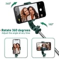 thumbnail image 3 of MATEPROX Selfie Stick Tripod with Remote, 3 in 1 Extendable Portable Foldable Cell Phone Holder Stand for iPhone Samsung LG - Pine Green, 3 of 8