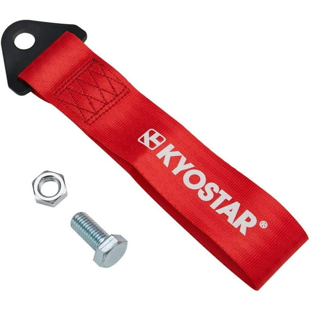 niversal Racing Tow Strap for Front or Rear Bumper Towing Hooks (Red) 