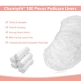 thumbnail image 3 of Charmyth Pedi Guard Forros de baño desechables para pedicura, Spa Footsie Clear Pedi Guard Forros de baño para pies, baño, spa, masaje, elástico grueso, 100 unidades, 3 of 5