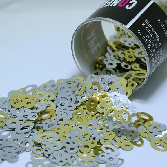 Confetti Number 80 Silver, Gold - Pouch (1/2 oz) - CCP7706