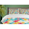 thumbnail image 4 of Ambesonne Boho Duvet Cover Sets, Theme Colorful Petal, 2-Queen, Red Turquoise Yellow, 4 of 7