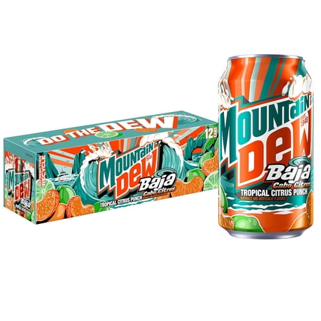 Mountain Dew Baja Blast Cabo Citrus, 12 fl oz 12 Pack Cans