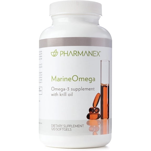 Nu Skin Pharmanex Marine Omega-3 Fish Oil Softgels, Omega-3 Fatty Acid Supplement, 120 Count
