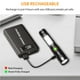 thumbnail image 4 of Inteprter LED Exterior Resalte Linterna Botón Interruptor Fuerte Linterna Carga USB Proyector Linterna con LED Impermeable Cuatro engranajes para Iluminación novedosa Inteprter HA017982-00, 4 of 6