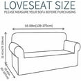 thumbnail image 4 of High Stretch 1-Piece Jacquard Small Checks Couch Covers for 2 Cushion Couch Anti Slip Love Seat Sofa Covers Loveseat Slipcovers Protector for Kids Pets (Loveseat, Coffee), 4 of 5