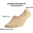 thumbnail image 3 of No Show Socks Women Non Slip Low Cut Socks Cotton Short Socks for Women Invisible Liner 3/6 Pairs, 3 of 5