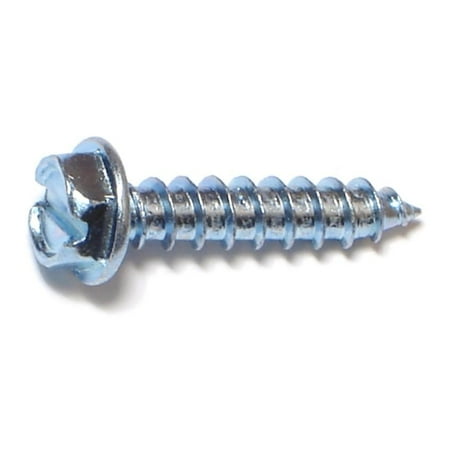 

#12 x 1 Zinc Slotted Hex Washer Head Sheet Metal Screws (30 pcs.)