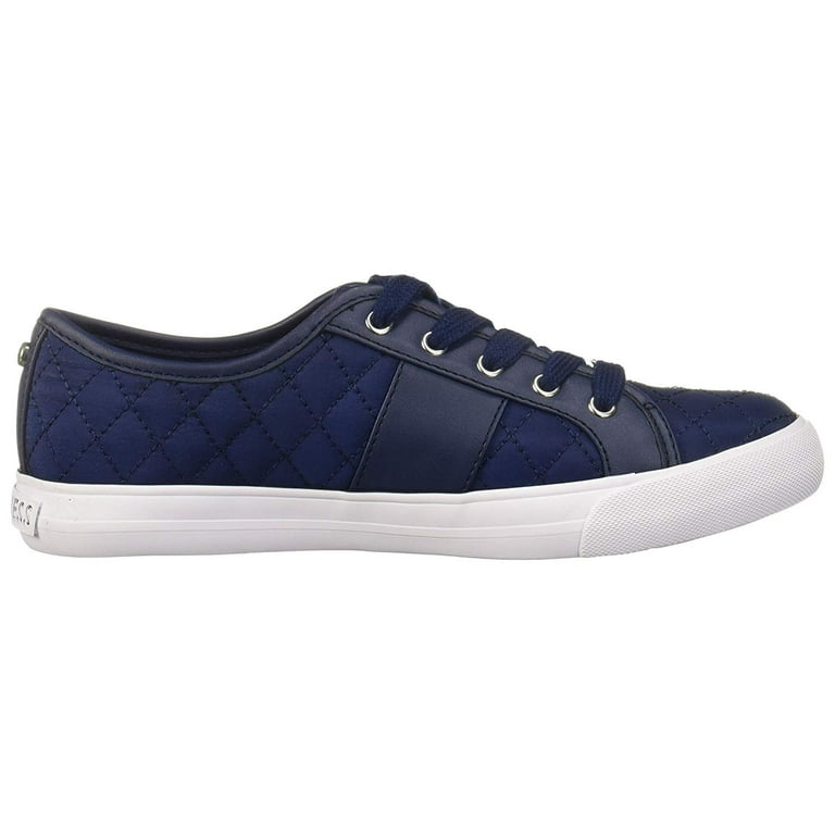 G by Guess Women s Backer3 Lace Up Leather Quilted Pattern Sneakers Shoes Blue 7 Walmart
