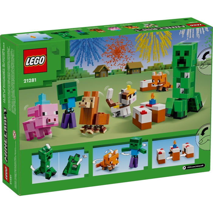 LEGO Minecraft Baby Pig's Birthday Celebration 21281, Collectible Model Figures Set