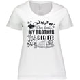 thumbnail image 3 of Inktastic Dear Santa, My Brother Did It Funny Christmas Women's Plus Size T-Shirt, 3 of 5