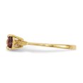 thumbnail image 3 of 14k Yellow Gold Garnet Bow Ring Birthstone January, 3 of 9