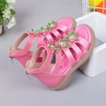thumbnail image 3 of LNMQLPDBS Girl Sandals Girls Shoes Size 11 Adorable Girls High Top Breathable Sandals with Floral Embellishments and Convenient Back Zipper Perfect for Girls Princesses Shoes for Flower Girl, 3 of 9