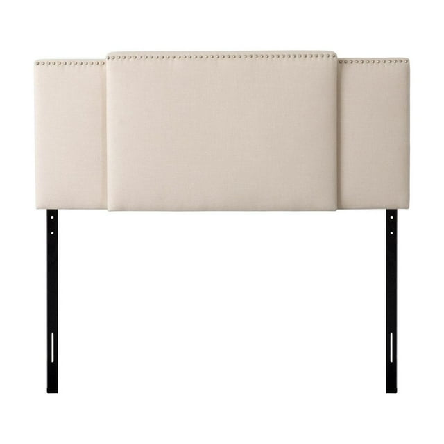 CorLiving Mia 3-in-1 Expandable Panel Padded Fabric Headboard with Nail Head Trim
