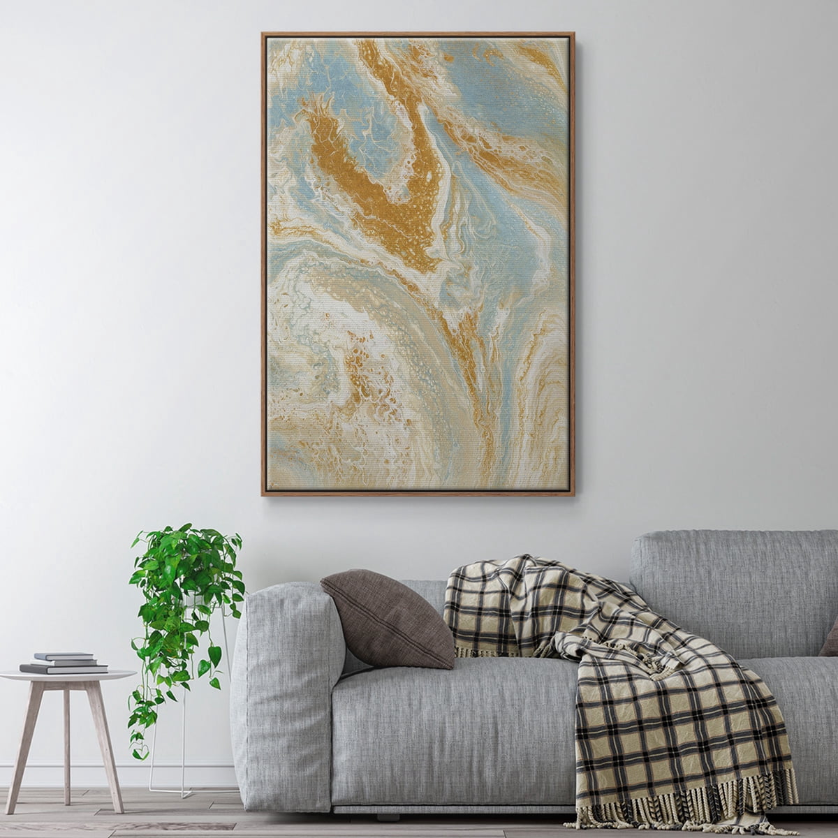 C41 Framed Premium Gallery Wrapped Canvas - Ready to Hang - 25 x 37 - Walnut Floating Frame