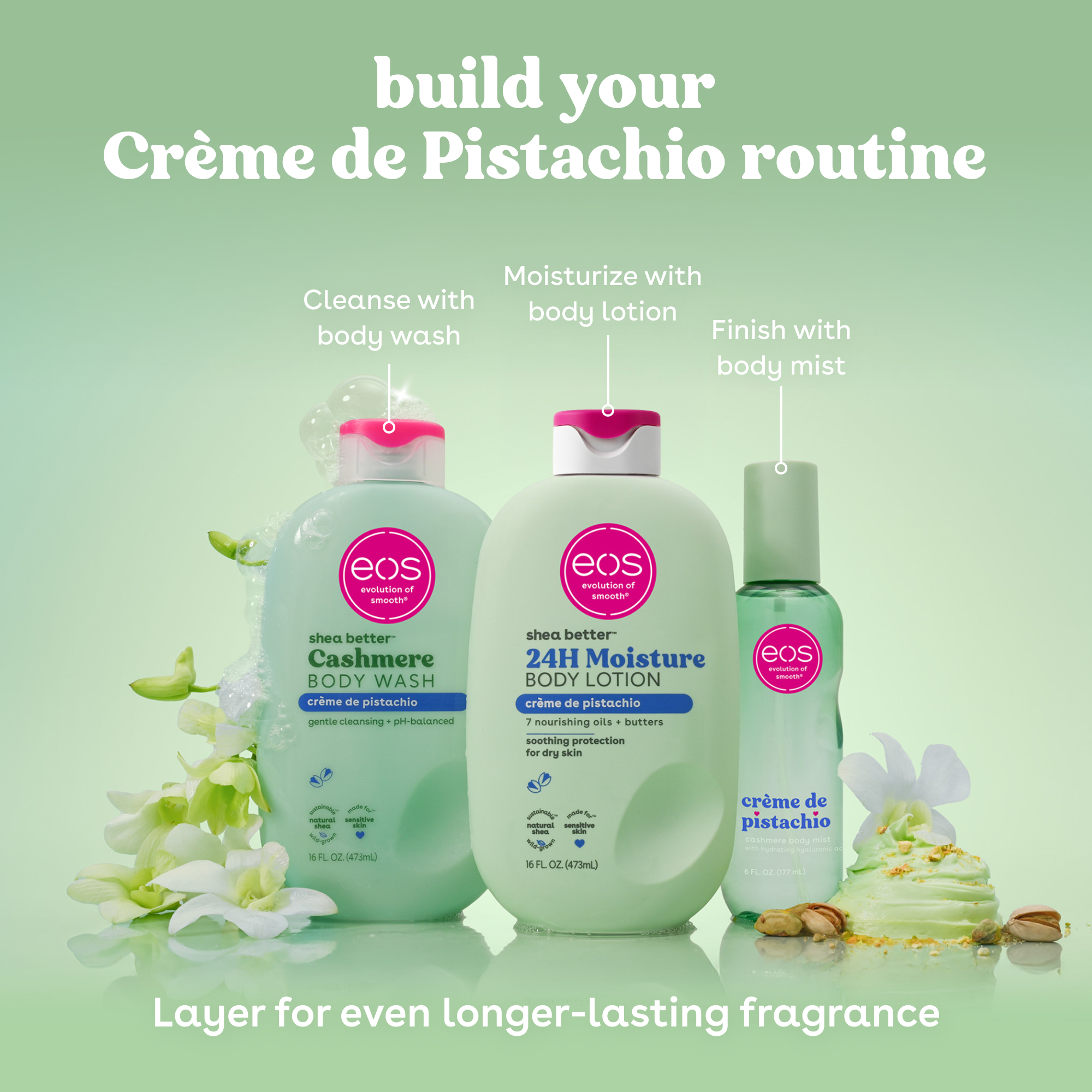 Eos Cashmere Crème de Pistachio Body Mist, 6 fl oz photo 6