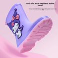 thumbnail image 2 of Nuevas Botas de lluvia impermeables con cordón, Sanrio Kuromi Hello Kitty, zapatos de lluvia de altura media para niños, Boo de pegamento para estudiantes para mujeres, 2 of 5
