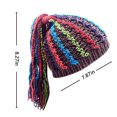 thumbnail image 3 of Njoeus Winter Hats Warm Beanie Knit Skull Cap Hip Hop Punk Stylish Funny Color Dreadlock Hats for Men Women, 3 of 5