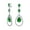 Green, variant on Womens Cocktail Cubic Zirconia Double Halo Large Purple Amethyst Teardrop CZ Chandelier Earrings