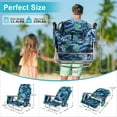 thumbnail image 4 of PNKKODW Backpack Beach Chair with 5 Adjustable Positions, Built-in Cooler & Backpack Straps, Portable Folding Sand Recliner  for Adults for Camping, Pool, Travel (Tropical Leaf), 4 of 10