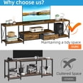 thumbnail image 5 of JAFUSI TV Stand for TVs up to 80" 85" 90",Entertainment Center for living room,Rustic Brown, 5 of 7