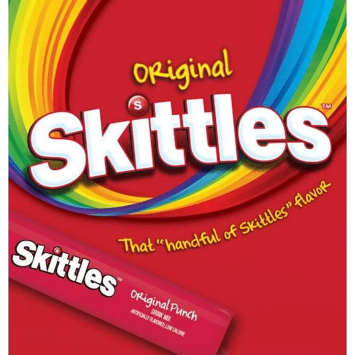 Skittles Zero Sugar Gallons-to-Go Powdered Drink Mix, Original Punch, 8 Count Gallon Pitcher Packets