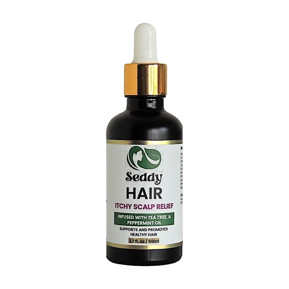 Seddy Itchy Scalp Relief - with Tea Tree, & Peppermint. Dandruff Treatment Oil - 1.7 fl. oz
