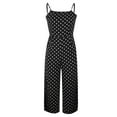 thumbnail image 2 of Plus Size Wide Leg Sexy Polka Dot Chiffon Jumpsuits,Women's Lace Up 1Piece Pants Suspender Jumpsuit Backless Casual, 2 of 4