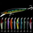 thumbnail image 2 of 2PC Fishing Lures Jigs 12g Floating Minnow with Blood Slot Hook Plastic Hard Bait Fake Fish Bait Bionic Fishing Gear, 2 of 9