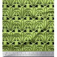 thumbnail image 1 of Soimoi Green Poly Georgette Fabric Tendril & Abstract Decor Fabric Printed Yard 52 Inch Wide, 1 of 5