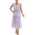 thumbnail image 4 of Nanette Lepore Women's Flutter Sleeve Tassel Midi Dress, Sizes XS-XXXL, 4 of 7