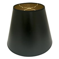 Royal Designs Deep Empire Hardback Lampshade, Black Parchment, 8 x 14 x 11