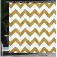thumbnail image 3 of Ambesonne Shapes Shower Curtain, Chevron Art Classic Zigzag, 69"Wx84"L, Pale Coffee, 3 of 4