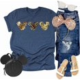 thumbnail image 3 of Leopard Print Mickey Shirt, Animal Kingdom Shirt for Women, Graphic T-Shirt for Women (XX Large, Navy), 3 of 7