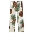 thumbnail image 4 of Christmas Cone Branches Winter Female Pants Flannel High Waist Women Pants Lady Warm Straight Leg Plush Trousers, 4 of 7