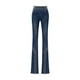 thumbnail image 1 of Jean de mezclilla informal para mujer, ropa de longitud completa, estiramiento acampanado para damas de oficina azul oscuro Yuyangstore Vaqueros, 1 of 8