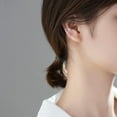 thumbnail image 2 of Solid 925 Sterling Silver Cuff Earrings Chain Cartilage Wraps for Women Teens Minimalist Cuff Earrings No Piercing, 2 of 10