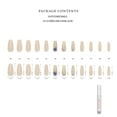 thumbnail image 2 of Hypnaughty 24 Pcs Jewels Rhinestone and Glitter Nude Luxury Coffin Press on Nails with Design and Glue Long and Extra Long Fake Nails Nude Glitter Ombre Design with Rhinestones, 2 of 6