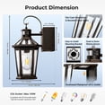 thumbnail image 6 of Gleamz Motion Sensor Outdoor Wall Light with GFCI Outlet, Oil-Rubbed Bronze Dusk to Dawn Exterior Lighting Fixtures for Garage Entrance, 5-Modes, Adjustable Sensitivity, 6 of 9