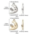 thumbnail image 4 of 1Bag 4Pcs 2 Colors Rack Plating Alloy Rhinestone Pendants Crescent Moon Charms Platinum & Light Gold 16.5x12x3.5mm Hole: 1.6mm 2Pcs/color, 4 of 5