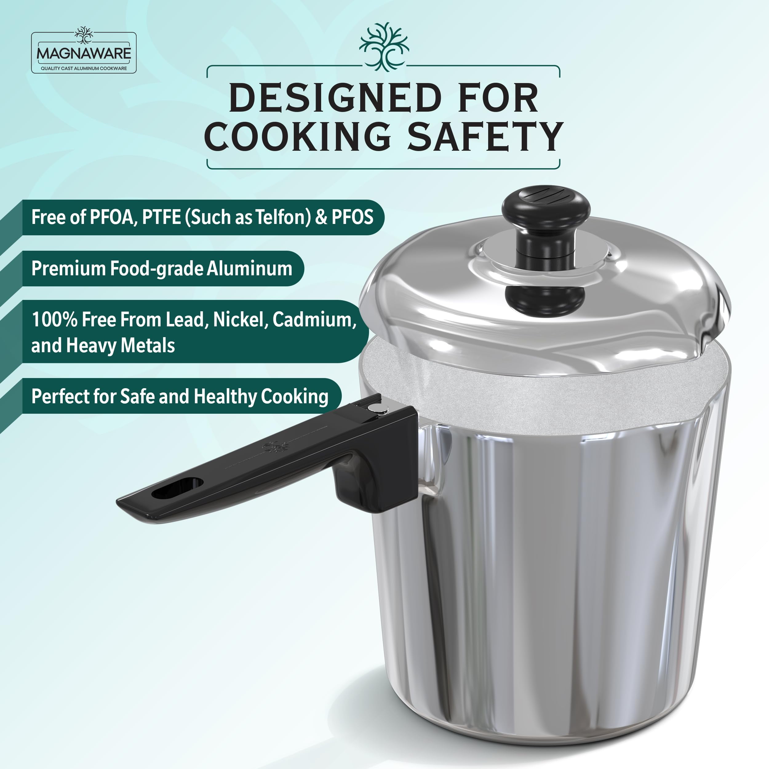 Magnaware Cast Aluminum 2 Quart Sauce Pan with Lid - Quality