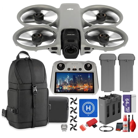 DJI Avata 360 Fly More Combo | 8K HDR 360° Imaging, 4K60 Single-Lens, ActiveTrack 360, Omnidirectional Obstacle Avoidance, RC 2, 23min Flight, O4+ 12.4mi Range | 64GB Card + Backpack + Tripod
