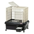 thumbnail image 2 of IRIS USA Indoor Plastic Rabbit Cage, Black, 2 of 3