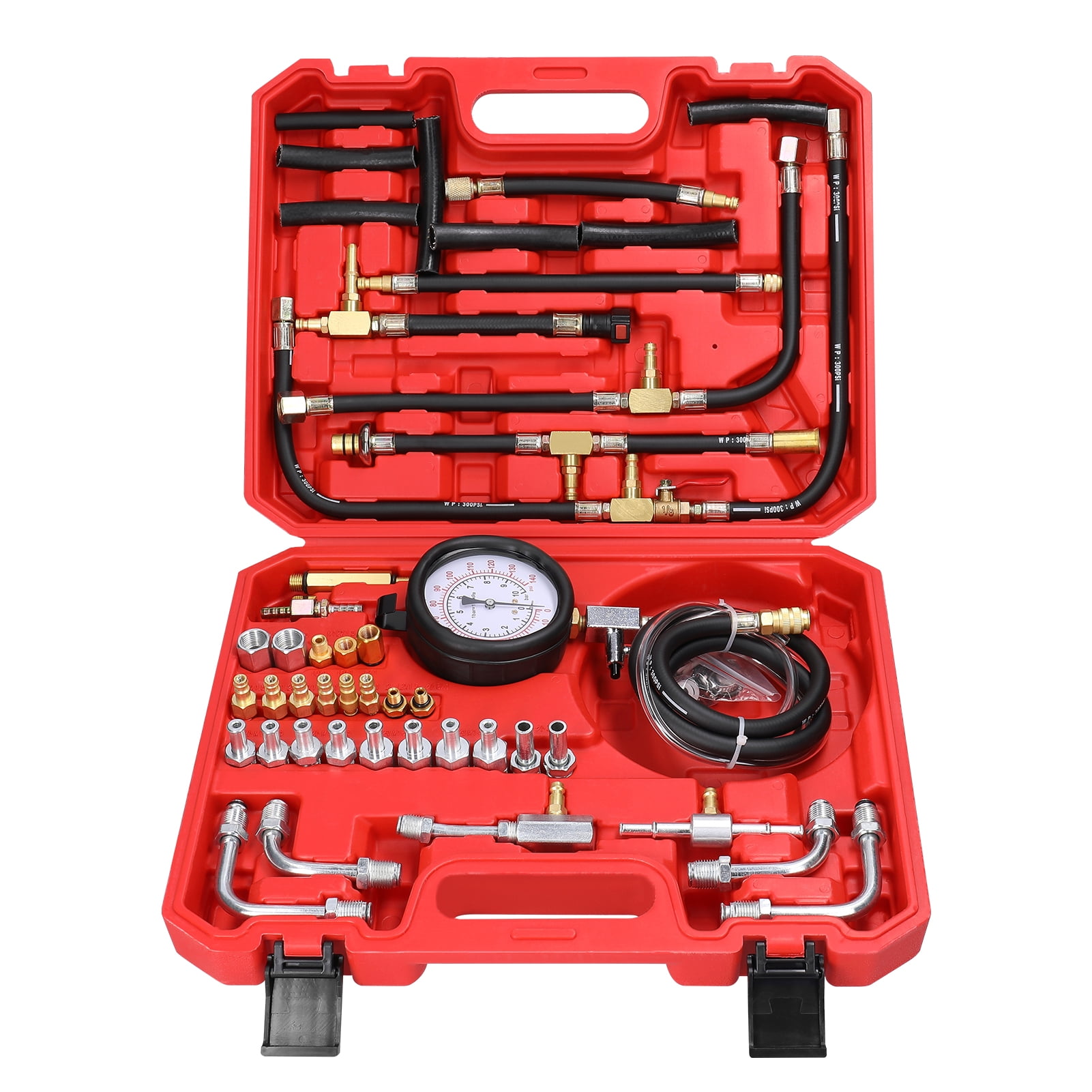 Fuel Injector Pressure Tester Gauge Kit Gasoline Fuel Oil Injection